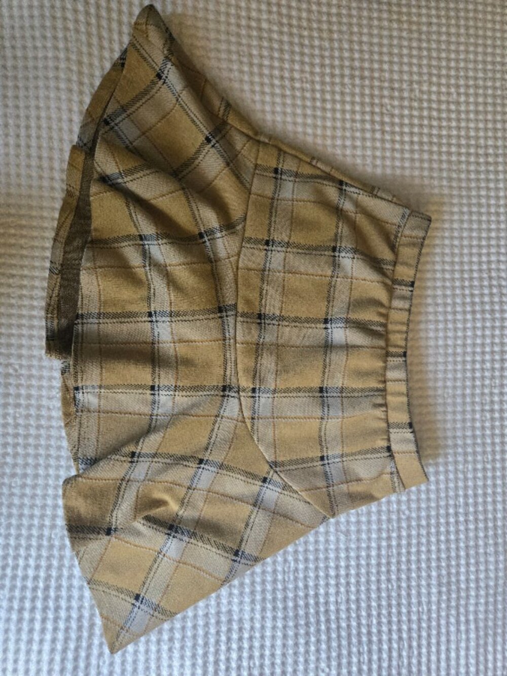 SO Women's Tan Plaid Wrap-Front Skort Size M